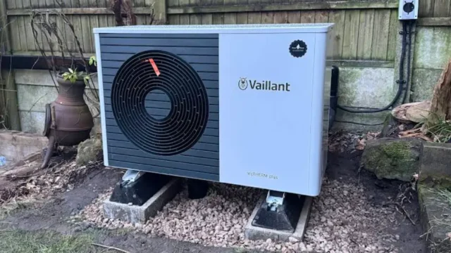 Air source heat pump installation by The Heating People at a Manchester home
